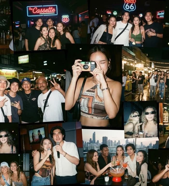 Bangkok nightlife background
